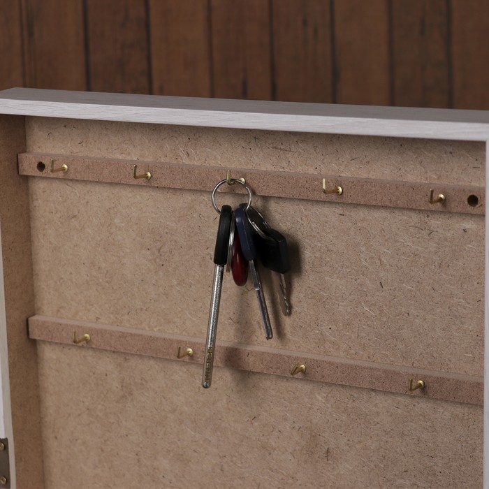 Ключница "Капли на листе" жемчуг 30х25х5 см