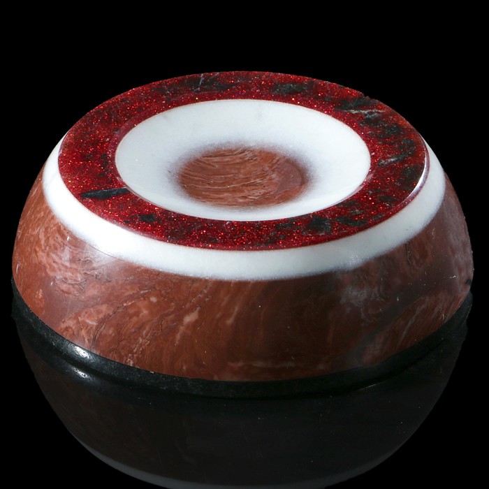 Шар из лемезита, с подставкой, D=11 см