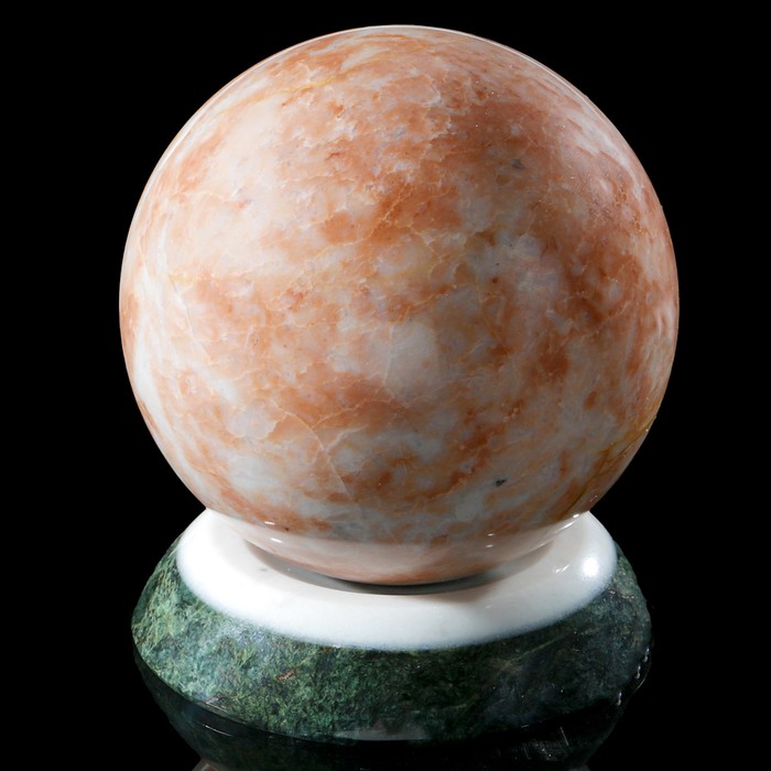 Шар из газганского мрамора, с подставкой, D=9 см