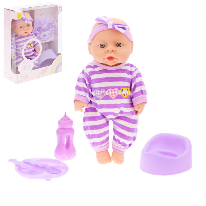 Пупс "Крошка" в костюмчике, звук, с аксессуарами, МИКС