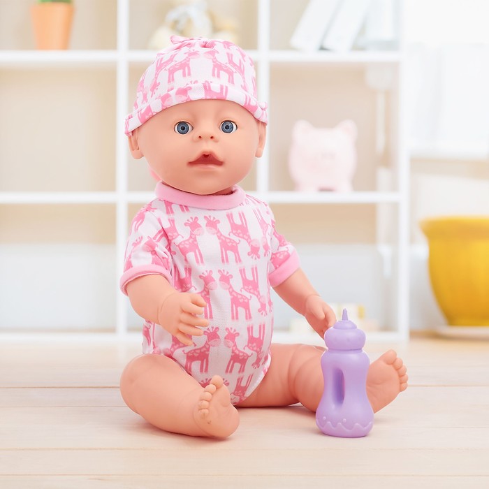 Пупс "Леночка" с бантом, звук, с аксессуарами