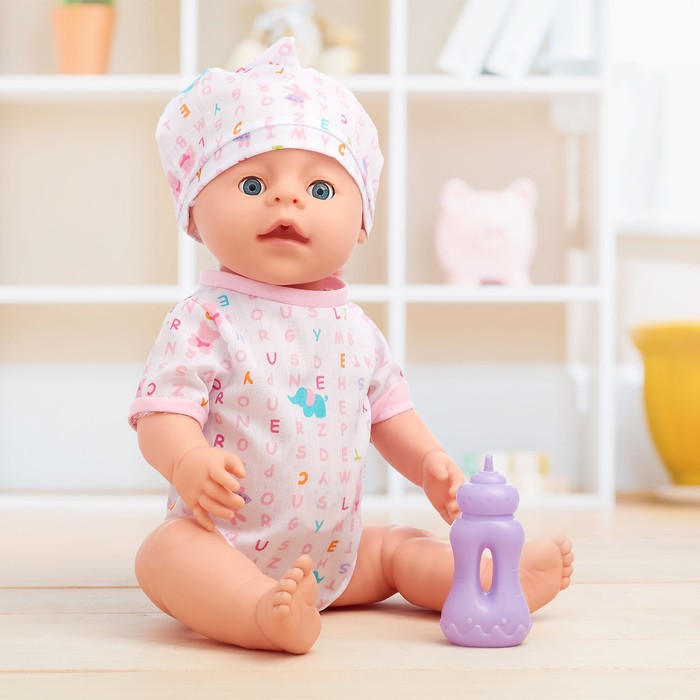 Пупс "Леночка" с бантом, звук, с аксессуарами