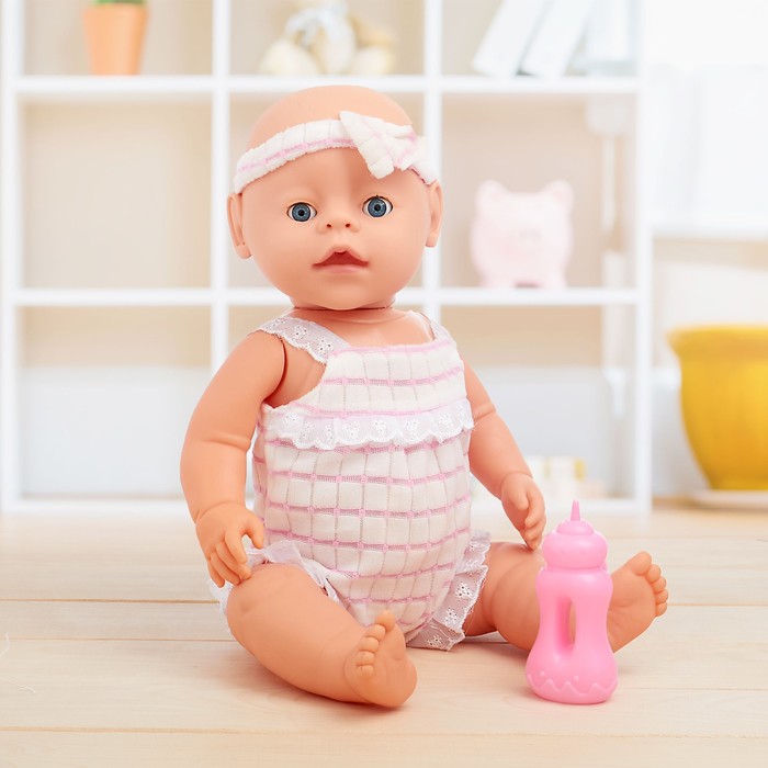 Пупс "Леночка" с бантом, звук, с аксессуарами