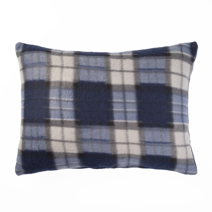 Подушка декоративная Синяя клетка (вид 2) 30х40 см, 100% п/э, синтепон 250 гр/м2
