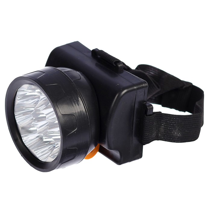 Фонарик 220 В, 9 диодов, чёрный