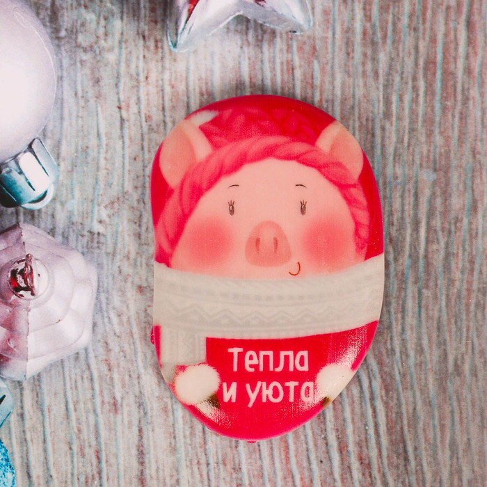 Магнит новогодний "Тепла и уюта", 55х80 мм