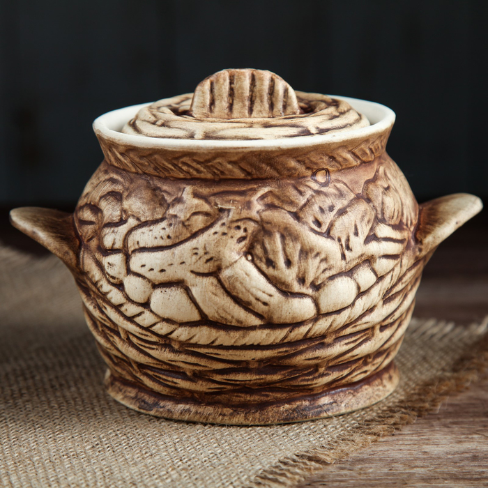 Горшок духовой "Натюрморт" шамот 0,5 л