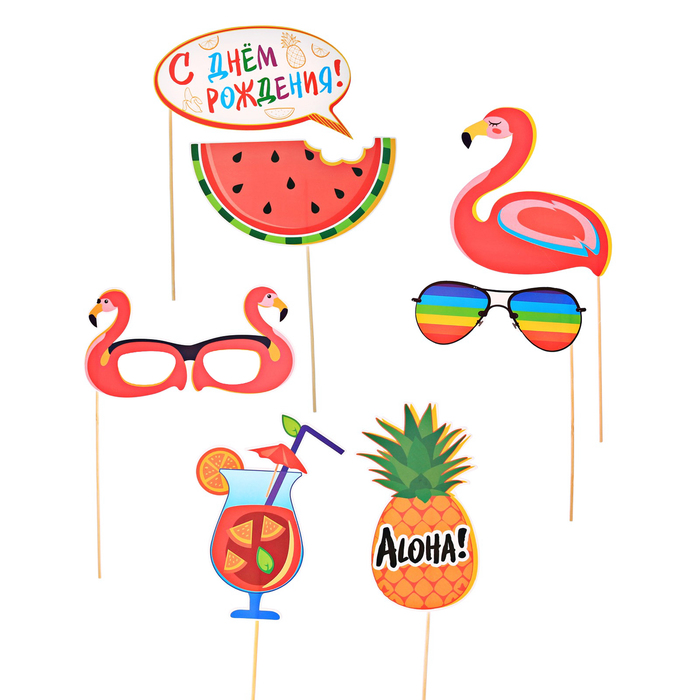 Набор фотобутафории "Гавайский день рождения"