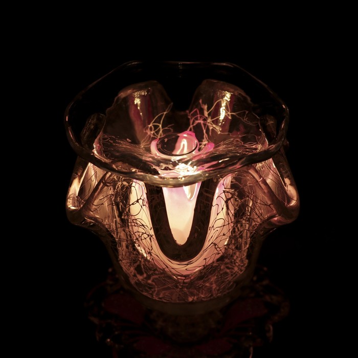 Аромасветильник "Розовый тюльпан" G5.3 13х13х22см