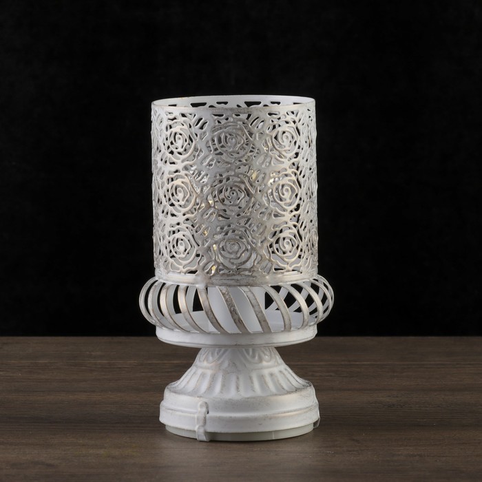 Светильник "Букет роз" LED 3хААА белый/золото 9х9х15,8см