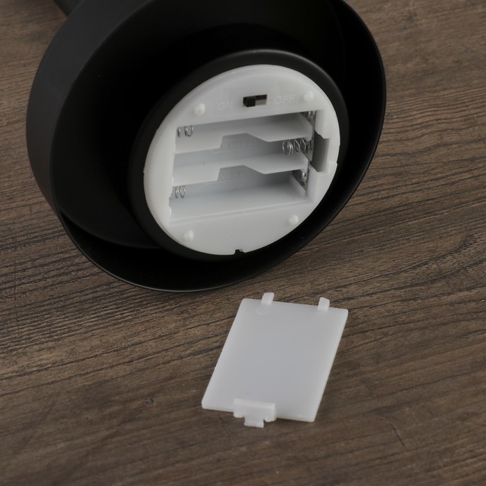 Светильник настольный "Куб" LED 3хААА черный 18х22,5х33,5см