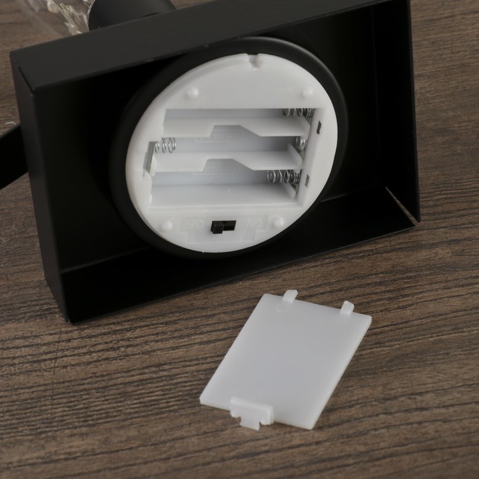 Светильник настольный "Звезда" LED 3хААА черный 12х20х29см