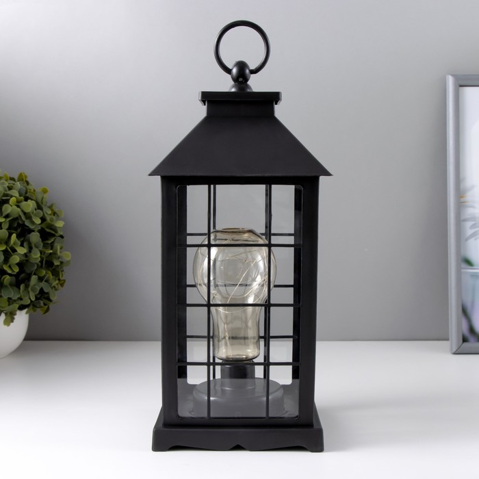 Светильник настольный "Старинный фонарь" LED 3хААА 14,3х14,3х32см