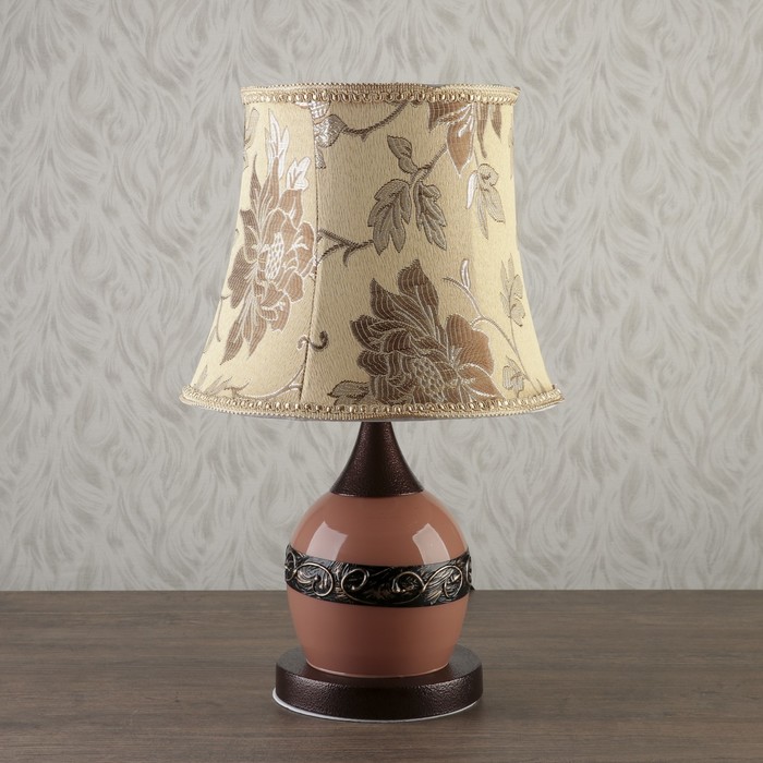 Лампа настольная "Диего" розовые полосы Е27 макс 60 Вт 43,5х25х25 см