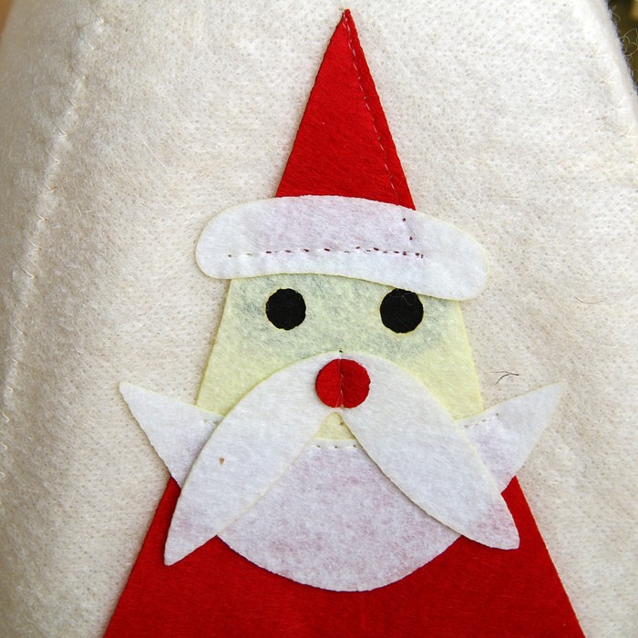 Шапка банная с аппликацией "Санта", экофетр