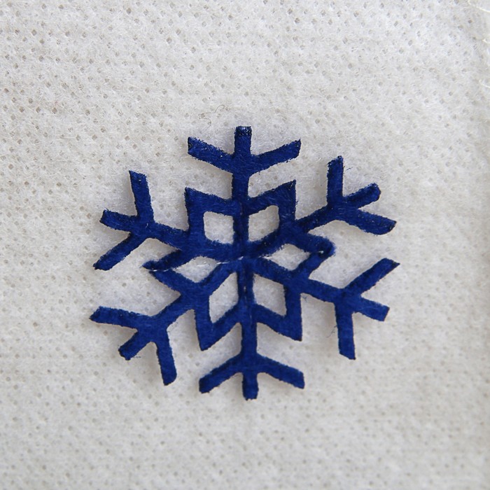 Шапка банная с аппликацией "Снежинка", экофетр, синяя