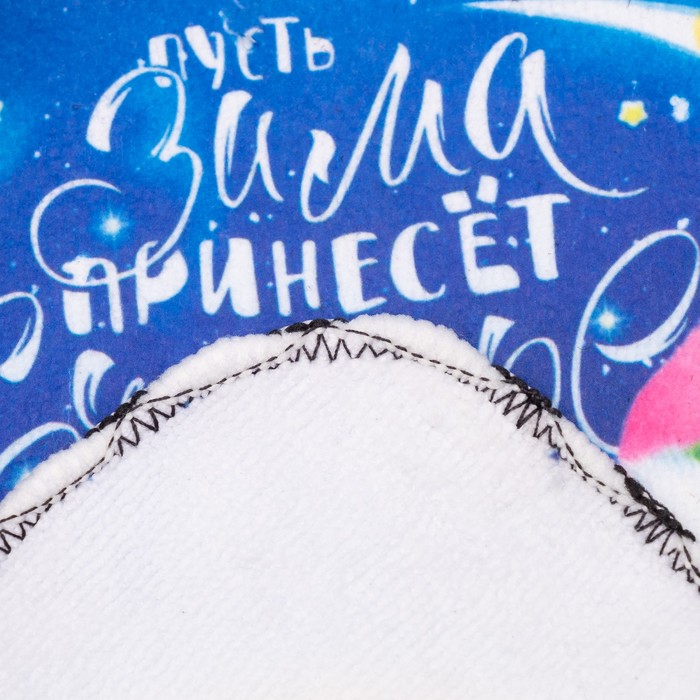 Полотенце микрофибра "Доляна" Любовь под луной, 20х20 см, 400 гр/м2