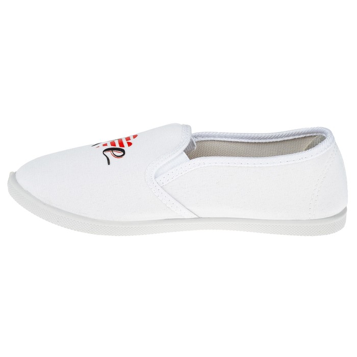 Слипоны KAFTAN женские с наклейкой "Love", белый, 38 р-р