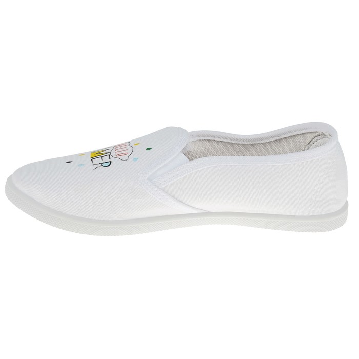 Слипоны KAFTAN женские с наклейкой "Hello summer", белый, 38 р-р