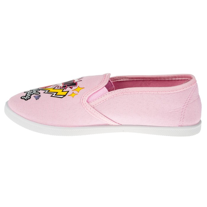 Слипоны KAFTAN женские с наклейкой "Oh yeah", розовый, 36 р-р