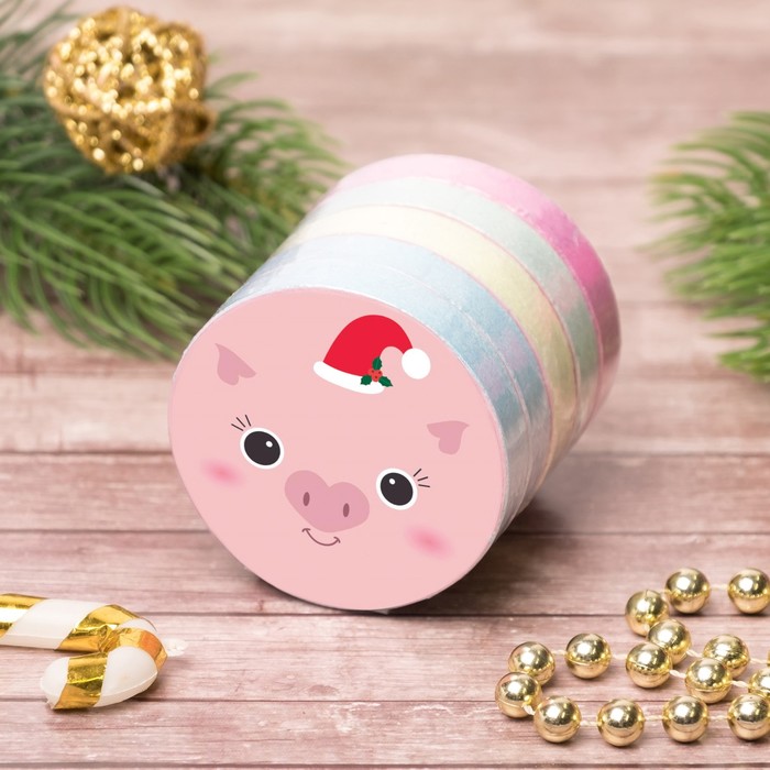 Полотенце прессованное Collorista "Новогоднее настроение" 28 х 28 см, хлопок