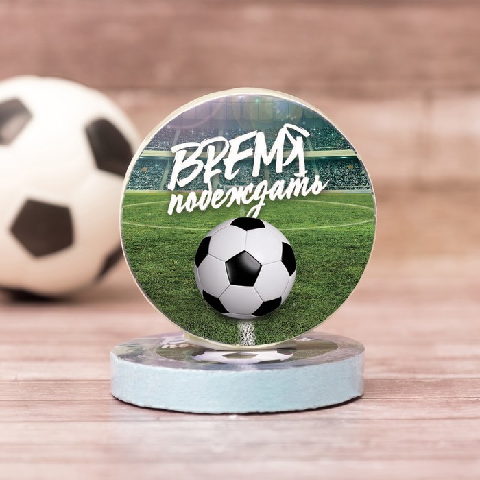 Полотенце прессованное Collorista "Время побеждать" 28 х 28 см, хлопок