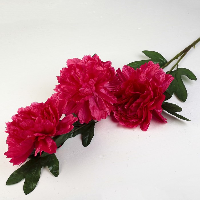 Цветы искусственные "Пышные пионы" 20*110 см, малиновый