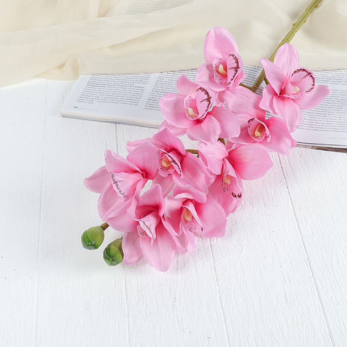 Цветы искусственные "Нежная орхидея" 10*80 см, розовый