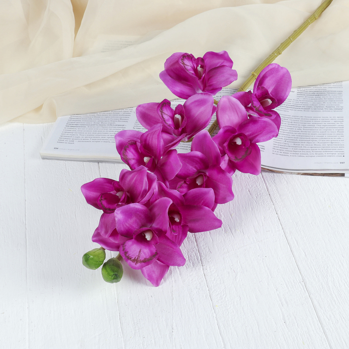 Цветы искусственные "Нежная орхидея" 10*80 см, фиолетовый