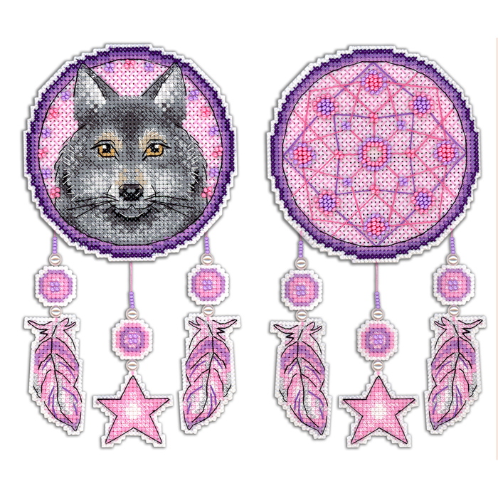 Набор для вышивания "Ловец снов "Волк" 10*15 см