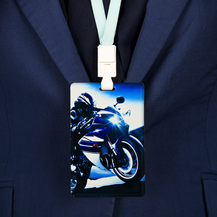 Чехол для карточек и бейджа «Мото», 6,8 х 10,5 см