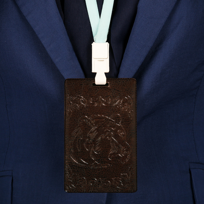 Чехол для карточек и бейджа «Медведь», 6,8 х 10,5 см