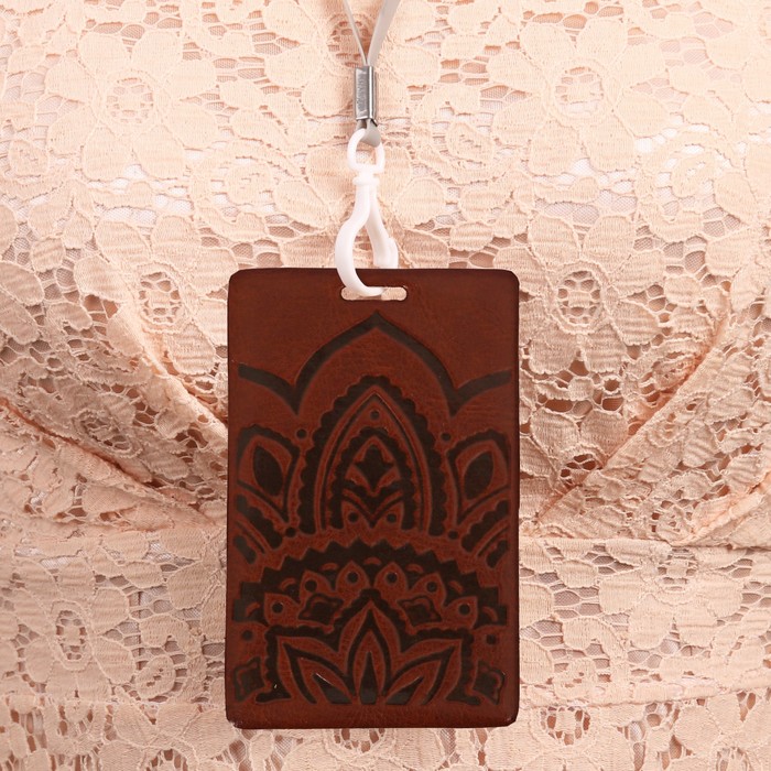 Чехол для карточек и бейджа «Орнаментальный», 6,8 х 10,5 см