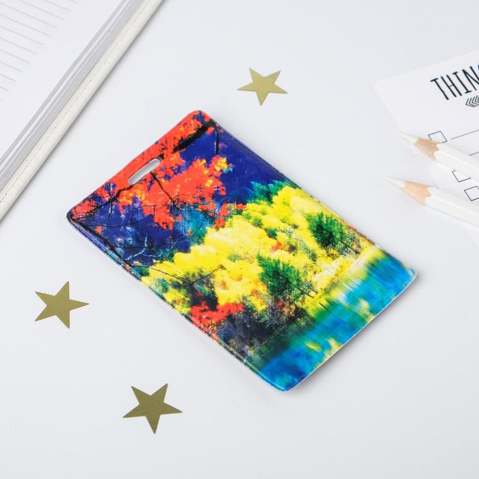 Чехол для карточек и бейджа «Пейзаж», 6,8 х 10,5 см