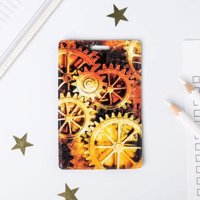 Чехол для карточек и бейджа «Стимпанк », 6,8 х 10,5 см