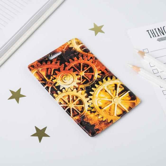 Чехол для карточек и бейджа «Стимпанк », 6,8 х 10,5 см