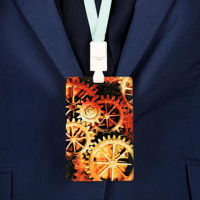 Чехол для карточек и бейджа «Стимпанк », 6,8 х 10,5 см