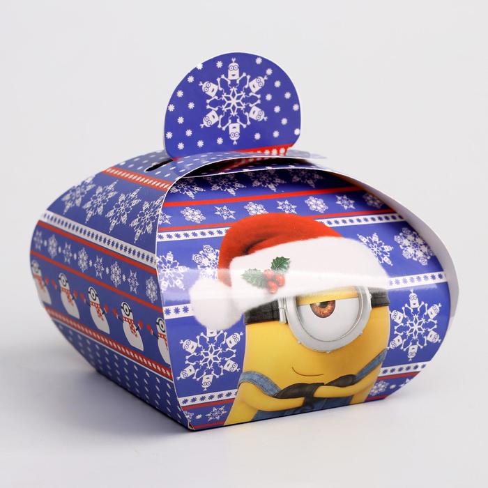 Коробка складная "Новый год", Гадкий Я, 11,5 х 11 х 9 см