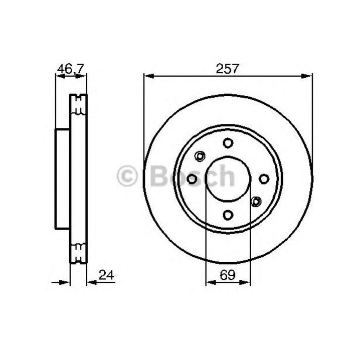 Диск тормозной BOSCH 0986479207