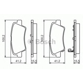 

Колодки тормозные BOSCH 0986494557