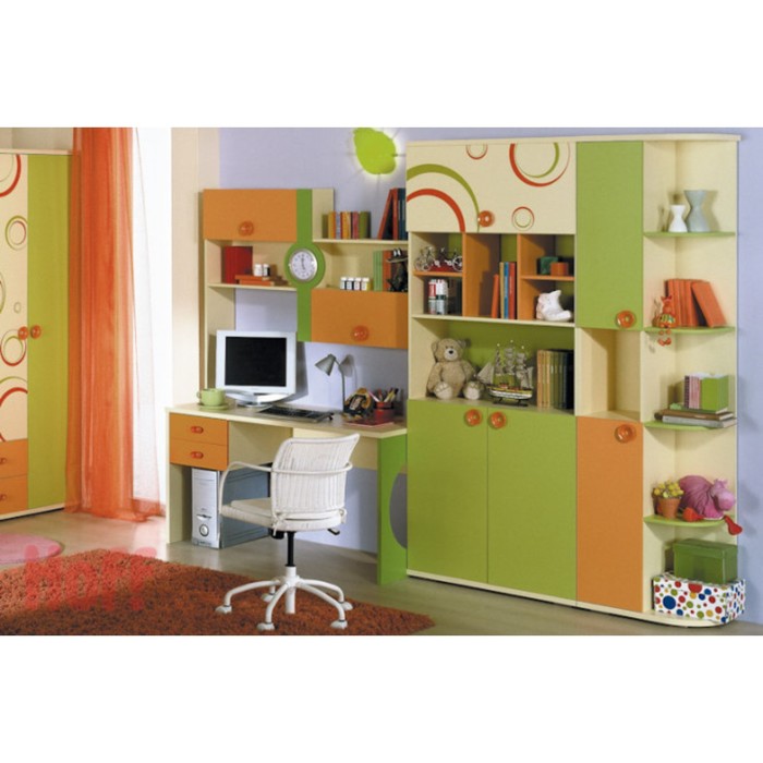 Стеллаж "Фруттис", цвет манго/лайм/желтый