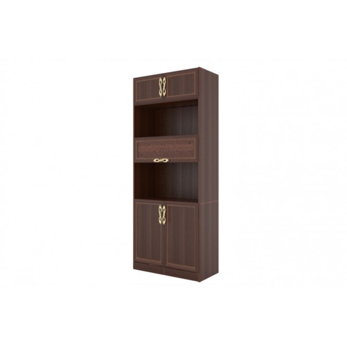 Стеллаж комбинированный "Александрия", цвет орех
