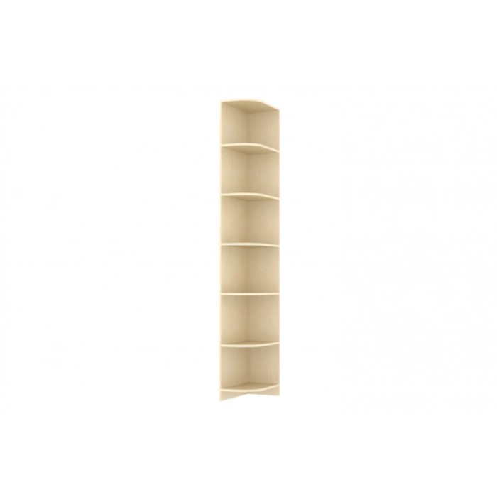 Стеллаж окончание "Александрия", цвет рустика/кожа ленто