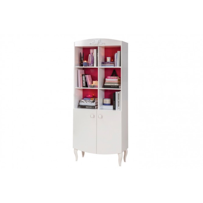 Стеллаж Yakut, цвет белый,рубиновый