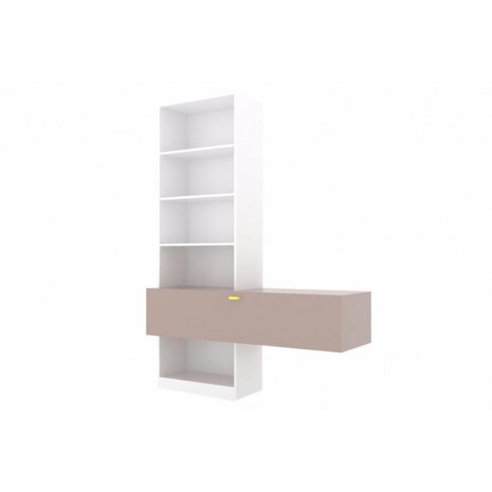 Стеллаж "Фьюжн", цвет белый/мокко