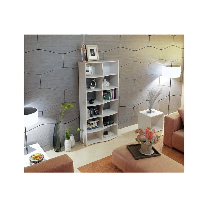 Стеллаж "Вэйв-1", цвет белый