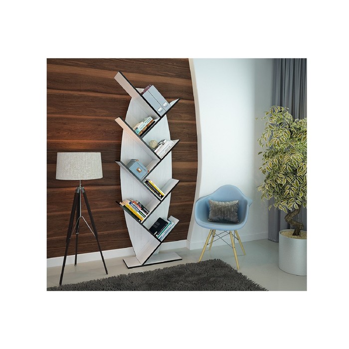 Стеллаж "Мист-1", цвет белый/венге