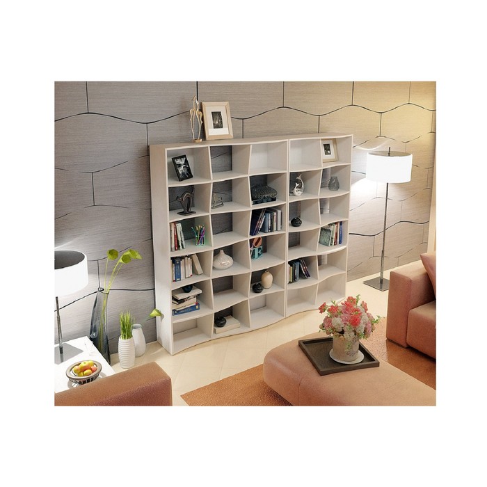 Стеллаж "Вэйв-2", цвет белый