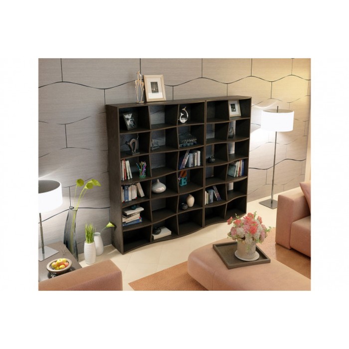 Стеллаж "Вэйв-2", цвет венге