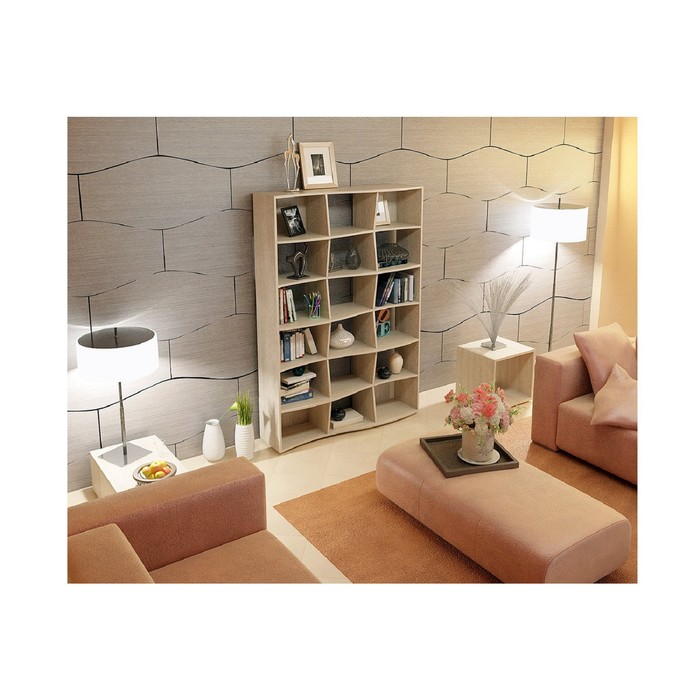 Стеллаж "Вэйв-2", цвет дуб сонома